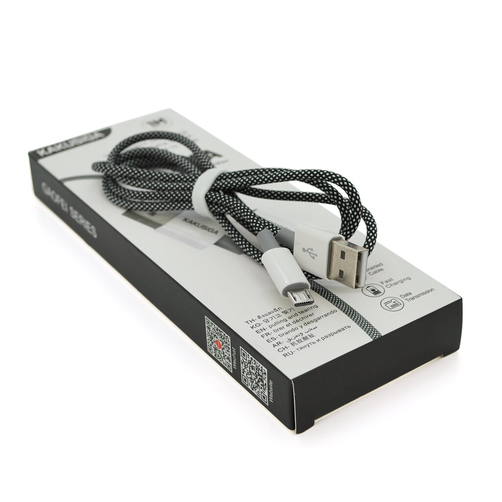 Кабель iKAKU KSC-723 GAOFEI smart charging cable for micro, Black, довжина 1м, 2.4A, BOX від компанії Price Killer - фото 1