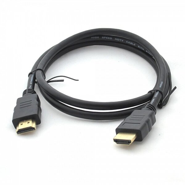 Кабель Merlion HDMI-HDMI HIGH SPEED 0.5m, v1.4, OD-7.5mm, круглий Black, коннектор Black, (Пакет) Q500 від компанії Price Killer - фото 1