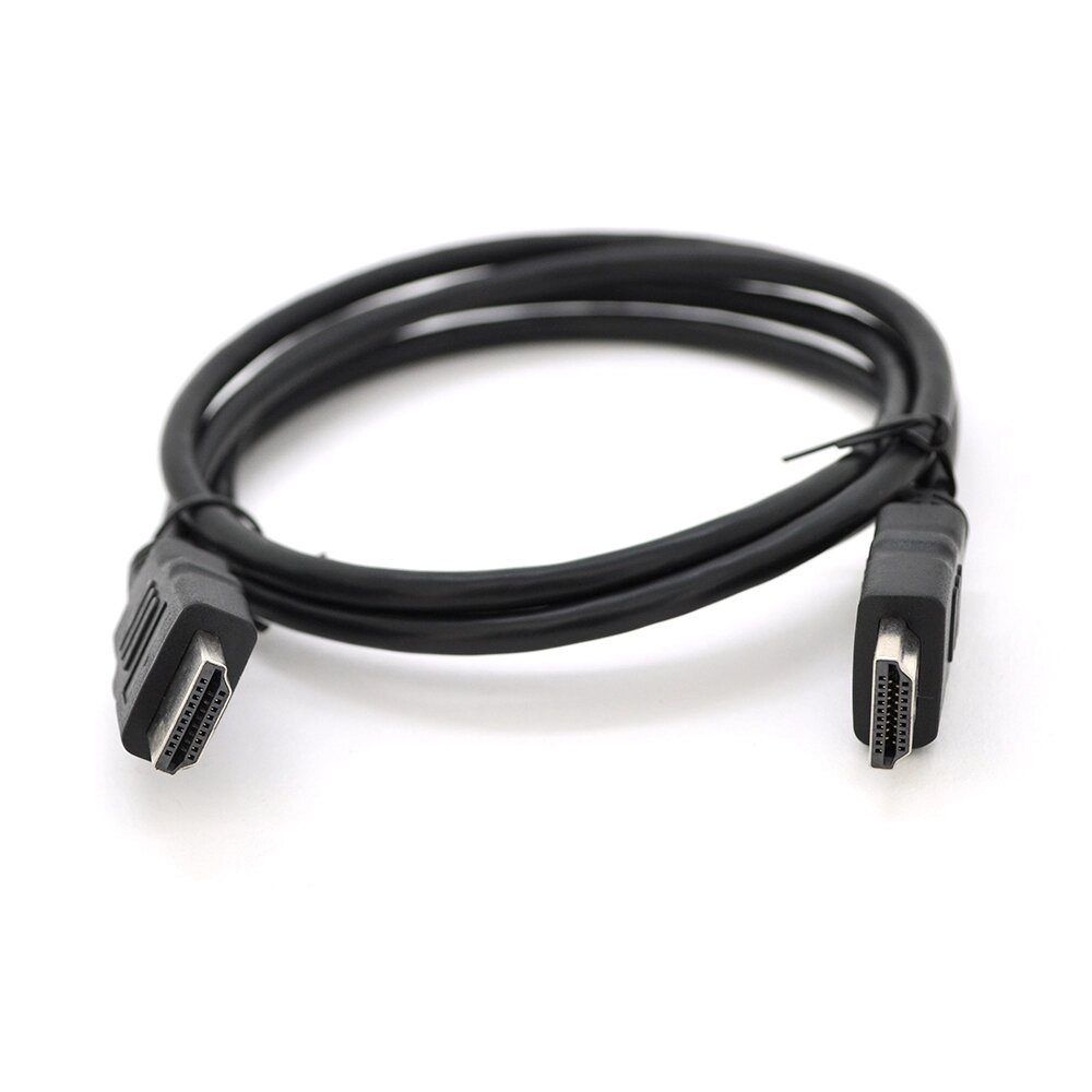 Кабель Merlion HDMI-HDMI HIGH SPEED 1.2m, v1.4, OD-7.5mm, круглий Black, коннектор Black, ( Пакет ) Q250 від компанії Price Killer - фото 1