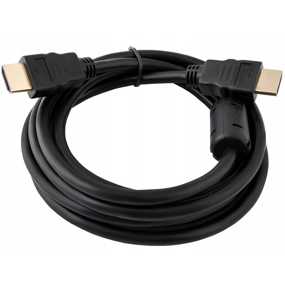 Кабель Merlion HDMI-HDMI HIGH SPEED 2.0m, v1.4, OD-7.5mm, круглий Black, коннектор Black, ( Пакет ), Q150 від компанії Price Killer - фото 1