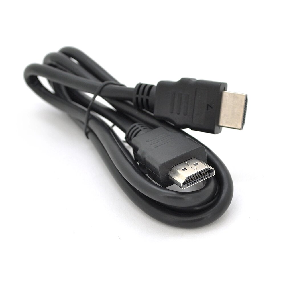 Кабель Merlion HDMI-HDMI HIGH SPEED Premium 1m, v1.4, OD-7.5mm, круглий Black, коннектор Black, ( Пакет ), Q350 від компанії Price Killer - фото 1