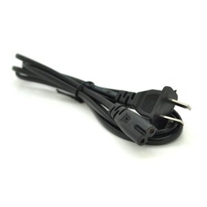 Кабель живлення CN 1.2m, 0.5mm, PC-184/2 A-C7 2 pin ( американський роз'єм ), Black, OEM Q50