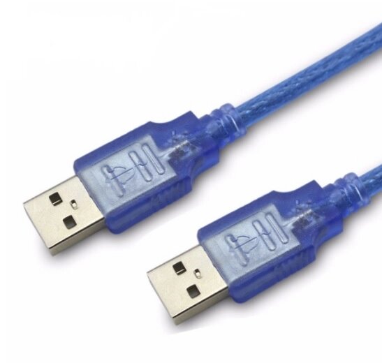 Кабель USB 2.0 RITAR AM/AM, 5.0m, прозорий синій від компанії Price Killer - фото 1