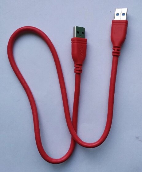 Кабель USB 3.0 AM+AM 0.6м, RED від компанії Price Killer - фото 1