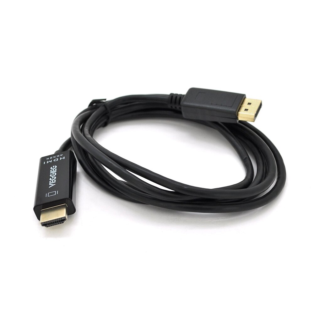 Кабель VEGGIEG DH-402 Display Port ( тато ) на HDMI ( тато ) 1.5m, Black, Пакет від компанії Price Killer - фото 1