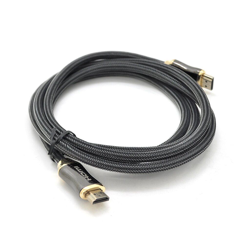 Кабель VEGGIEG HA-1.5 HDMI-HDMI 4K UHD, 1.5m, v2,0, OD-4.0mm, круглий, Black, коннектор Black-Metal, Пакет від компанії Price Killer - фото 1