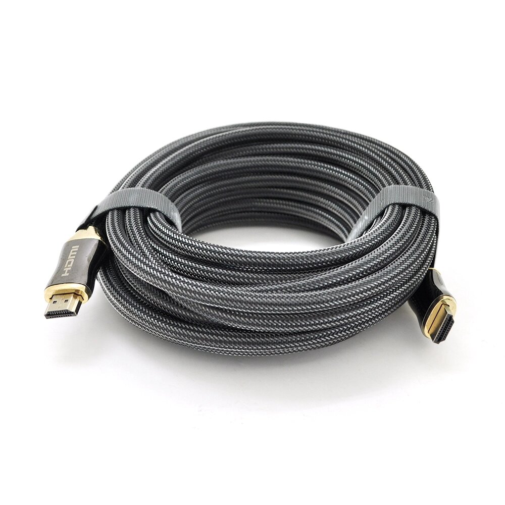 Кабель VEGGIEG HA-8 HDMI-HDMI 4K UHD, 8.0m, v2,0, OD-4.0mm, круглий, Black, коннектор Black-Metal, Box від компанії Price Killer - фото 1