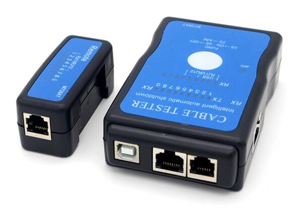 Кабельний тестер Merlion M726ATUSB, RJ-45+USB, батарейки в комплекті немає від компанії Price Killer - фото 1