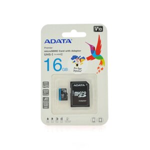 Карта памяти A-DATA microsdhc class 10 UHS-I, 16GB