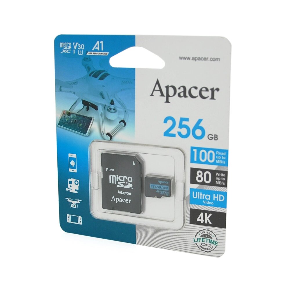 Карта памяти Apacer  microSDHC Class 10 UHS-I, 256GB від компанії Price Killer - фото 1