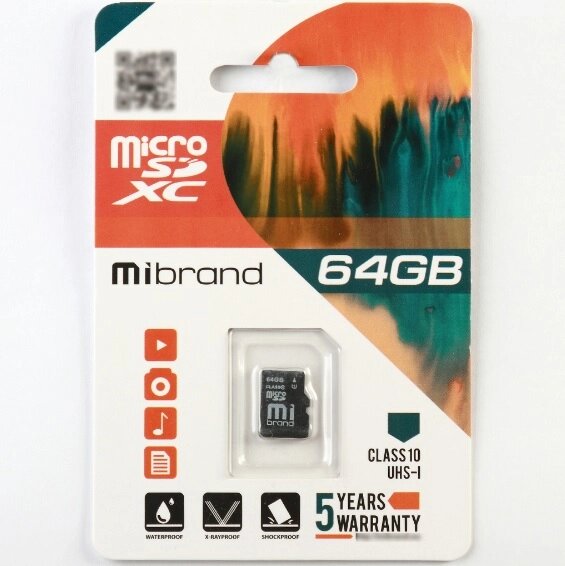 Карта памяти Mibrand microSDHC Class 10 UHS-I, 64GB від компанії Price Killer - фото 1