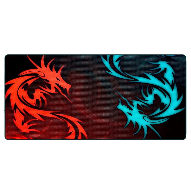 Килимок 300*700 тканинної Red and Blue Dragons з бічною прошивкою, товщина 2 мм, Black, Пакет від компанії Price Killer - фото 1