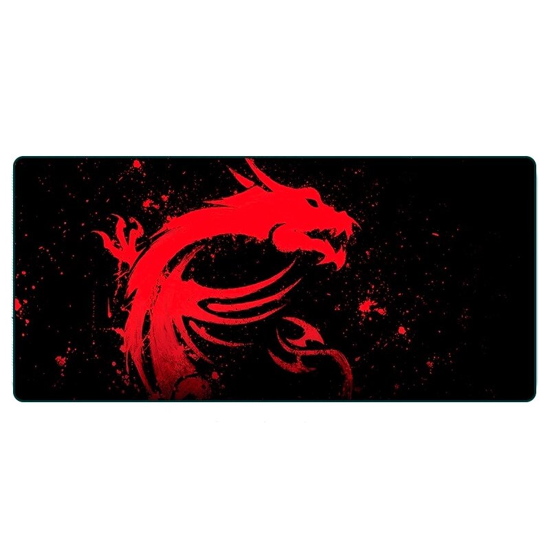 Килимок 300*700 тканинної Red Dragon з бічною прошивкою, товщина 2 мм, Black, Пакет від компанії Price Killer - фото 1