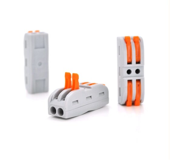 Клемна колодка з натискними затискачами 2-провідна WAGO K212 для розподільних коробок, 2-pin, сіра, упаковка 15 від компанії Price Killer - фото 1