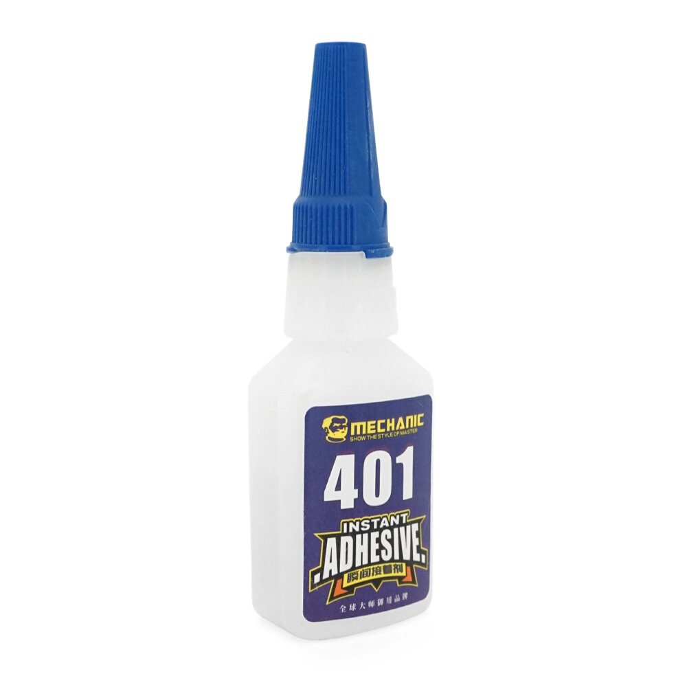 Клей MECHANIC 401, ціаноакрилатний, однокомпонентний, термостійкий, швидкої полімеризації клей з низькою в’язкістю, від компанії Price Killer - фото 1