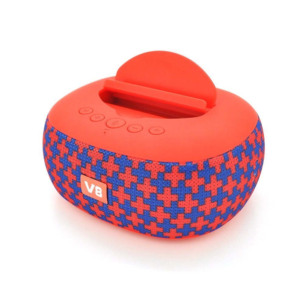 Колонка DV08 Bluetooth 4.1 до 10m, 2х5W, 4Ω, 1200mAh, 90dB, TF card/USB, DC 5V, Red-blue від компанії Price Killer - фото 1