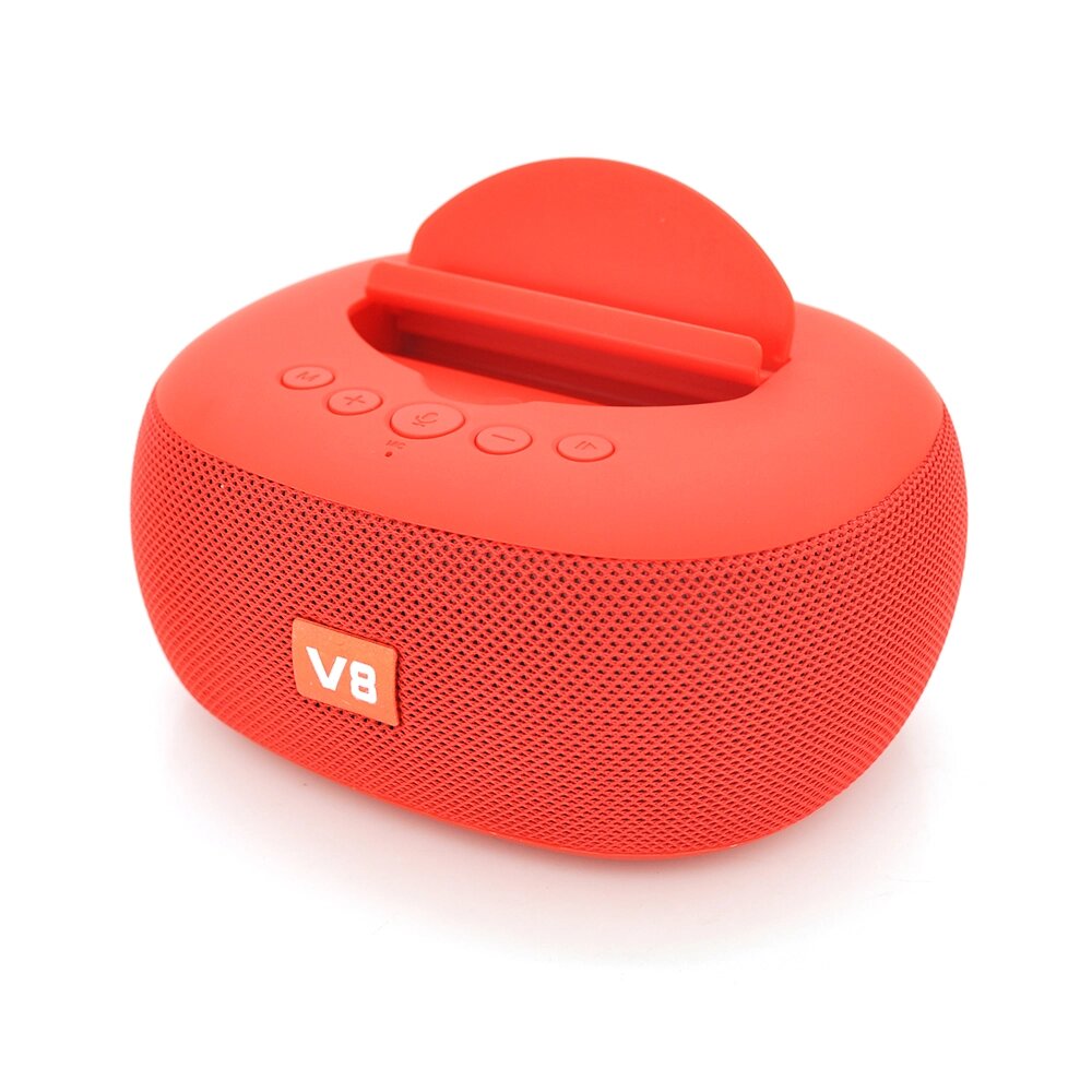 Колонка DV08 Bluetooth 4.1 до 10m, 2х5W, 4Ω, 1200mAh, 90dB, TF card/USB, DC 5V, Red від компанії Price Killer - фото 1