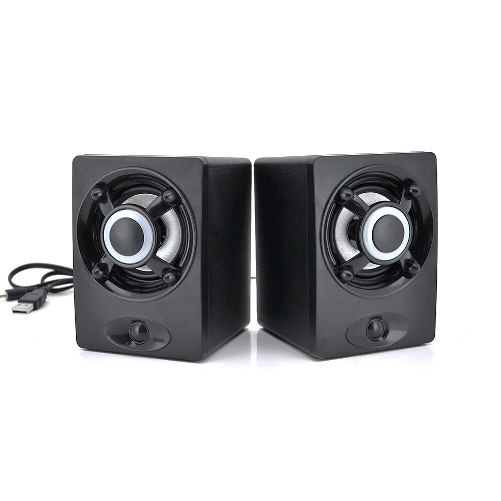 Колонки 2.0 JEDEL JNS-65 USB+3.5mm, 4" 2x3W, 90Hz- 20KHz, з регулятором гучності, Black, BOX, Q30 від компанії Price Killer - фото 1