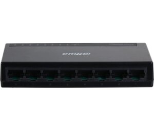 Комутатор Dahua DH-PFS3008-8GT-L 8 портів Ethernet 10/100 Мбіт / 1000 Мбіт / сек, BOX Q20