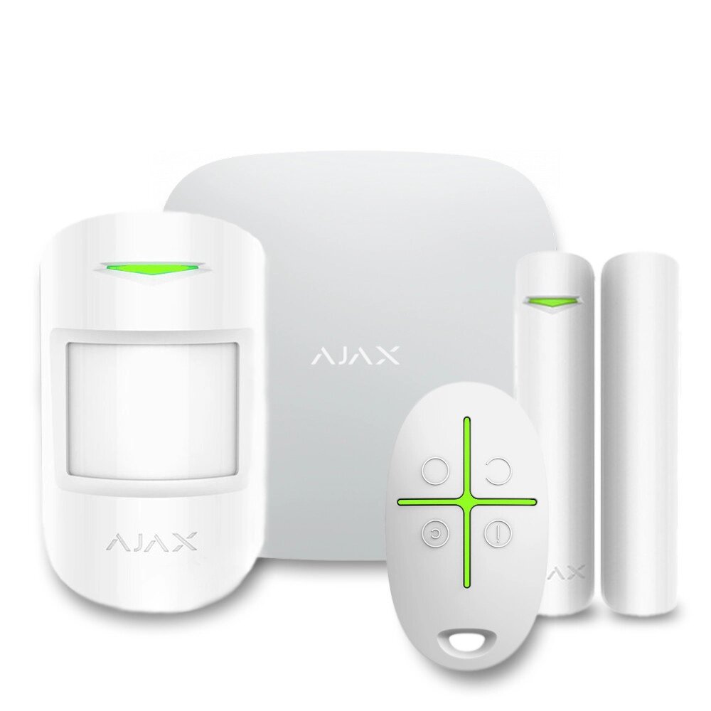 Комплект бездротової сигналізації Ajax StarterKit 2 white ( Hub 2/MotionProtect/DoorProtect/SpaceControl ) від компанії Price Killer - фото 1