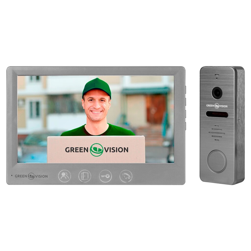 Комплект відеодомофону GreenVision GV-002-GV-058+GV-005 від компанії Price Killer - фото 1