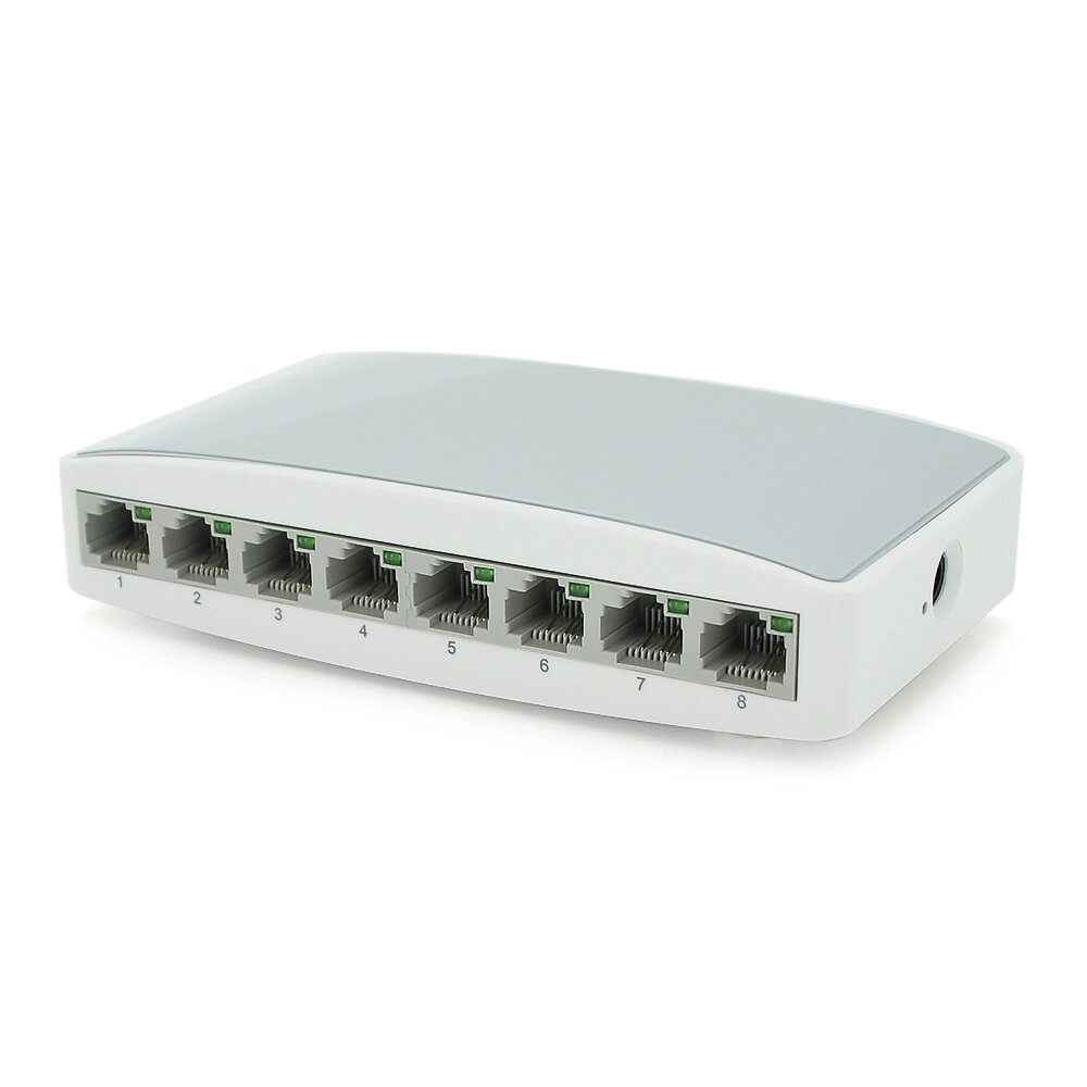 Комутатор Ethernet ONV-H1008S в пластиковому корпусі, 8 * 100Мб портів, 5В 1Ач, 140х78х32 від компанії Price Killer - фото 1