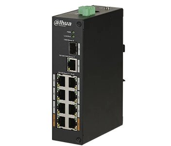 Комутатор POE DH-PFS3110-8ET-96 48V з 8 портами POE 100Мбіт + 1 порт UP-Link 1000Мбіт + 1 порт SFP, корпус - метал, від компанії Price Killer - фото 1