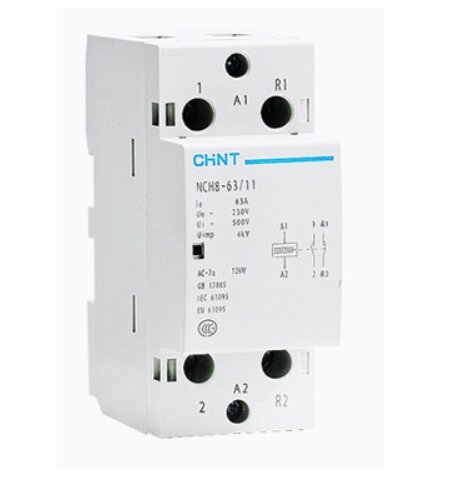 Контактор CHINT NCH8-63/11 220V,63А, 12kW, 1NC+1NO, на DIN-рейку, 85*65,5*36мм від компанії Price Killer - фото 1