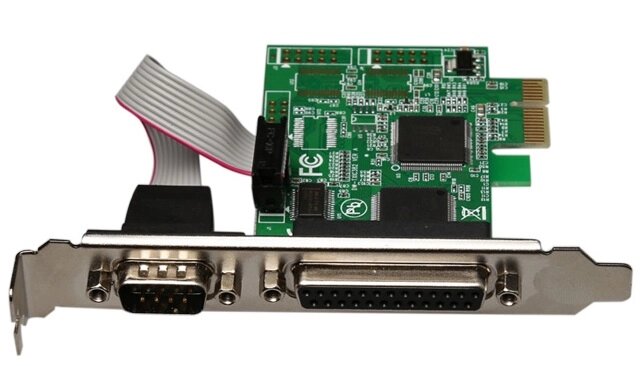 Контролер PCI-Е = > RS232 ( 9Pin ) + LPT (25Pin), TX382A, BOX від компанії Price Killer - фото 1