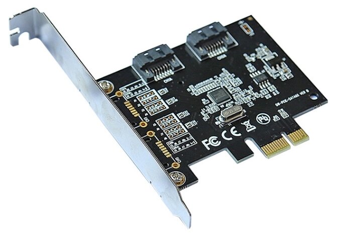 Контролер PCI-E=>SATA 3.0, ASM1061, 6Gb/s, 2 порту внутрішніх, BOX від компанії Price Killer - фото 1