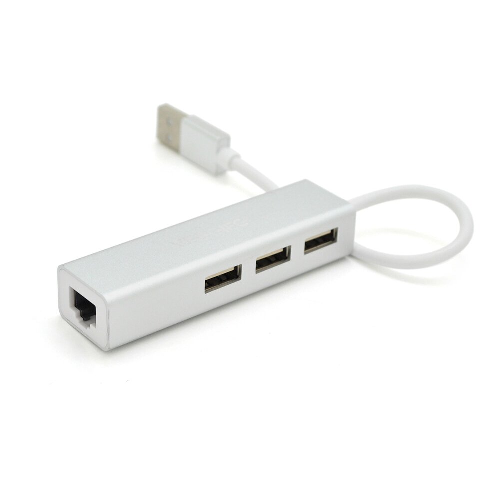 Контролер USB 2.0 to Ethernet VEGGIEG U2-3U-S - Мережевий адаптер 10/100Mbps з проводом, RTL-8152B+FE2.2S  + 3 порту від компанії Price Killer - фото 1