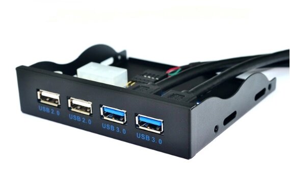 Контролер в відсік 3,5" 2xUSB3.0 + 2xUSB2,0, 4 порту, 20pin to 2 port USB 3.0 від компанії Price Killer - фото 1