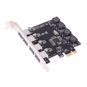 Контролер PCI-е =USB 3.0, 4 порту, 5gbps, BOX