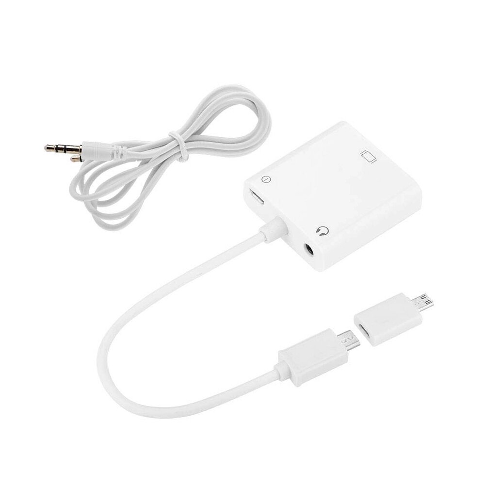 Конвертер MHL microUSB (папа) => VGA (мама) + Audio Jack3.5, 0.1м, White, BOX від компанії Price Killer - фото 1