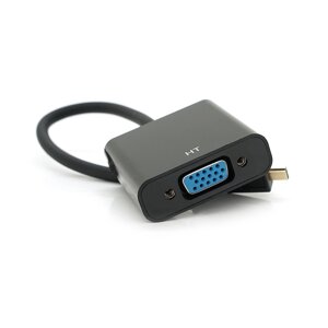 Конвертер micro HDMI ( тато ) на VGA ( мама ) 30cm, Black, 4K/2K, Пакет