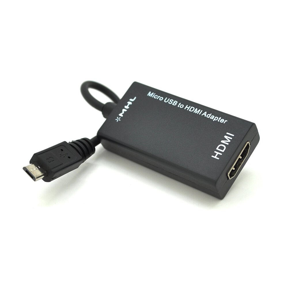 Конвертер MicroUSB ( тато ) на HDMI ( мама ) MHL, Black, Пакет від компанії Price Killer - фото 1