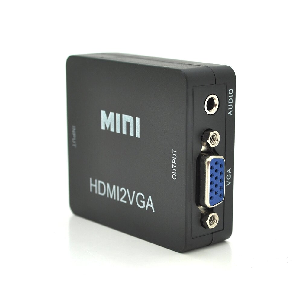 Конвертер Mini, HDMI to VGA, ВХІД HDMI ( мама ) на ВИХІД VGA ( мама ), 720P/1080P, Black, BOX від компанії Price Killer - фото 1