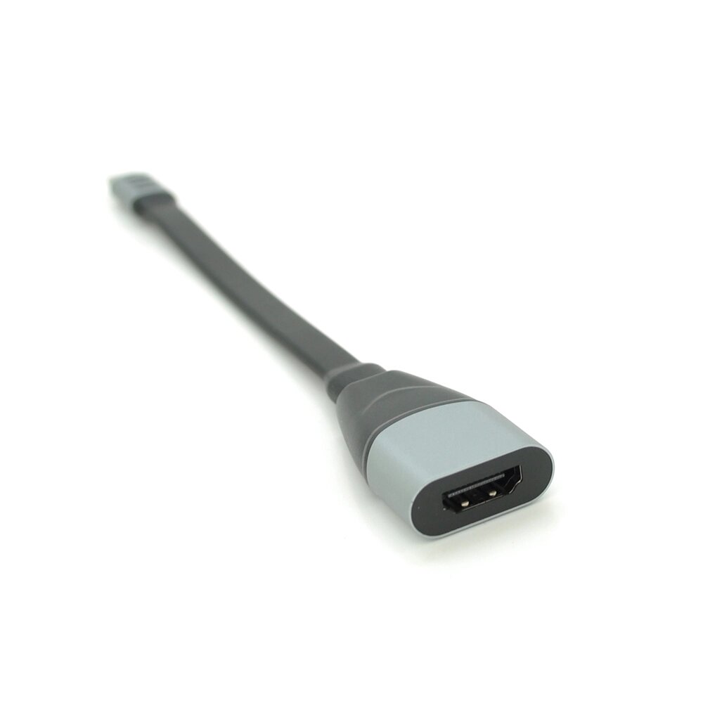 Конвертер Type-C (папа)/HDMI (мама), 18cm, плоский, Black-gray від компанії Price Killer - фото 1