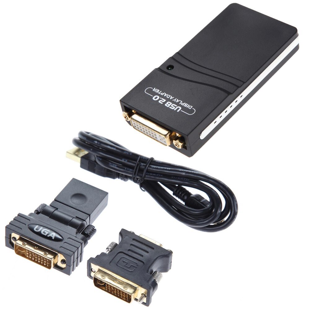 Конвертер USB 2.0 to HDMI/ VGA/DVI, Black, Box від компанії Price Killer - фото 1