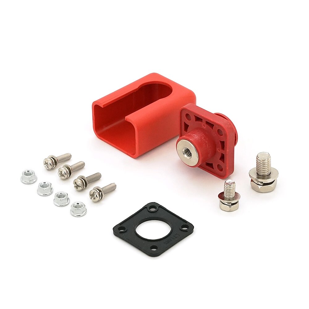 Корпусна прохідна клема М8-M6, 200A, 1000V, мідь, Red від компанії Price Killer - фото 1