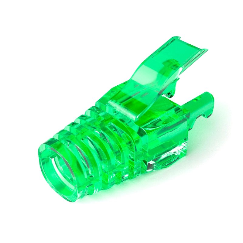 Ковпачок ізолюючий PiPo RJ-45 Cat. 5/Cat. 6 (100 шт / уп.), Transparent-green від компанії Price Killer - фото 1