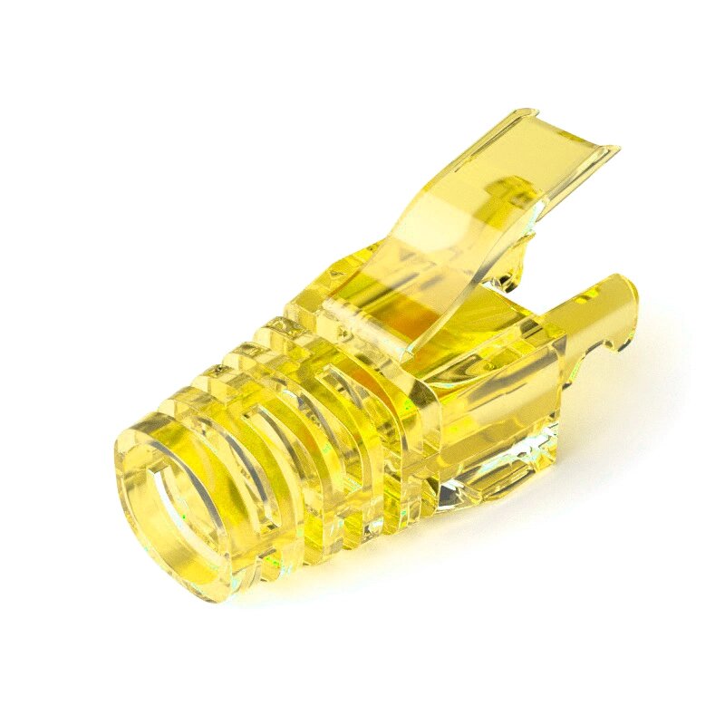 Ковпачок ізолюючий PiPo RJ-45 Cat. 5/Cat. 6 (100 шт / уп.), Transparent-yellow від компанії Price Killer - фото 1