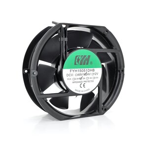 Кулер для охолодження серверних БП FYH15051DHB DC sleeve fan 2pin під паяння - 150*150*25мм, 24V/1.5A, 2600об/хв Q24