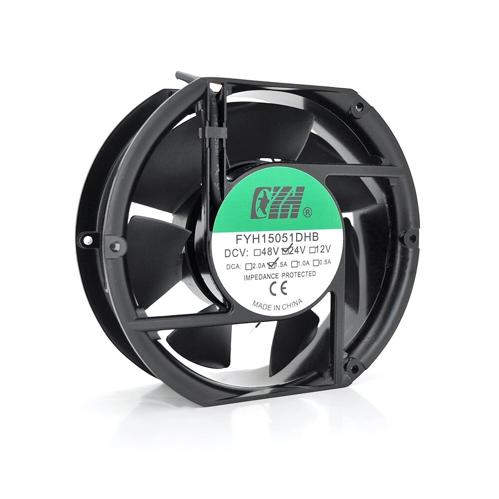 Кулер для охолодження серверних БП FYH15051DHB DC sleeve fan 2pin під паяння - 150*150*25мм, 24V/1.5A, 2600об/хв Q24 від компанії Price Killer - фото 1