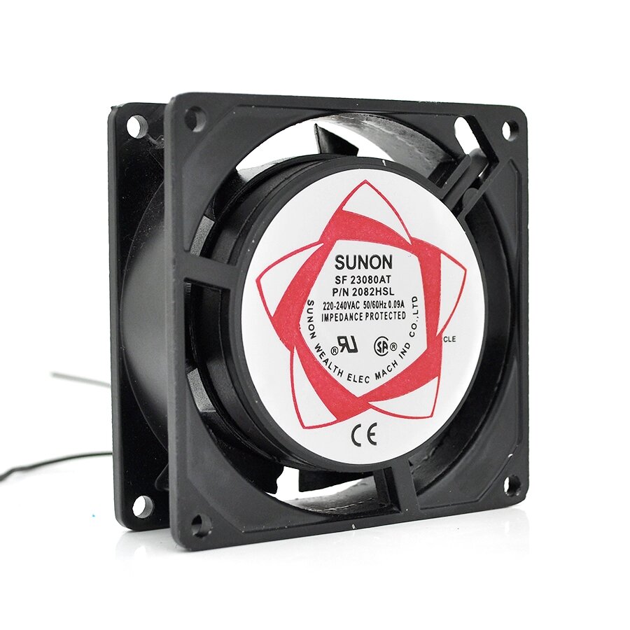 Кулер для охолодження серверних БП SUNON 8025 DC sleeve fan 2pin під пайку - 80 * 80 * 25мм, 220V, 2600об / хв від компанії Price Killer - фото 1