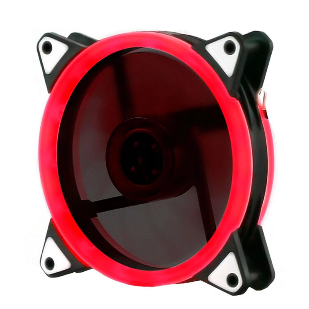 Кулер корпусної 12025 DC sleeve fan 3pin + 4pin - 120 * 120 * 25мм, 12V, 1100об / хв, Red, двосторонній від компанії Price Killer - фото 1