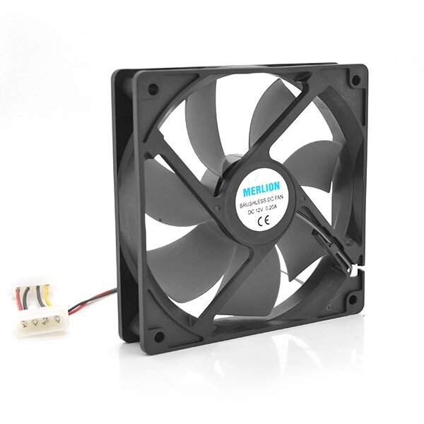 Кулер корпусної Merlion 9025 DC sleeve fan 4pin 92 * 92 * 25мм, 1300об / хв від компанії Price Killer - фото 1