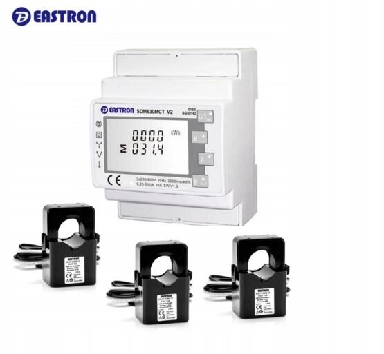 Лічильник-аналізатор мережі Eastron SDM 630MCT-ETL (ESCT-T36 300A/1A) сумісний із мережевими інверторами Deye від компанії Price Killer - фото 1