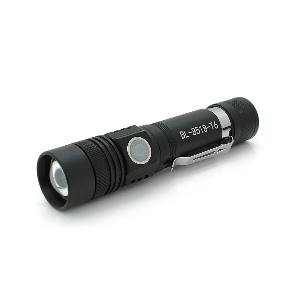 Ліхтар ручної BAILONG BL-8518-T6, 1LED Cree XM-L T6, 10W, 3 режиму, ZOOM, 18650 немає в комплекті, Black, IP40, microUSB,  від компанії Price Killer - фото 1