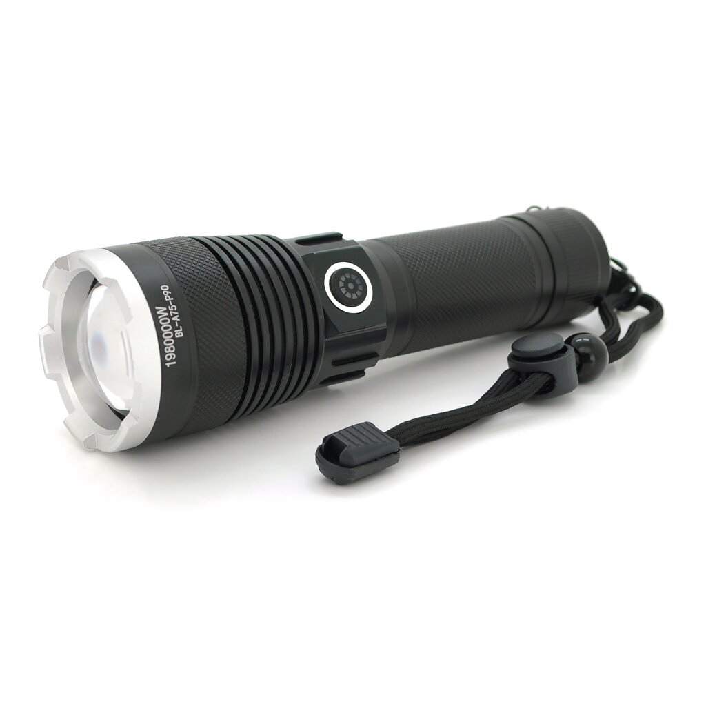 Ліхтар ручної Bailong BL-A75-P90, 1LED Cree XHP50.2, 19W, 5 режиму, ZOOM,26650 / 6800mah / 3xААА, Black, IP40, кабель USB-  від компанії Price Killer - фото 1